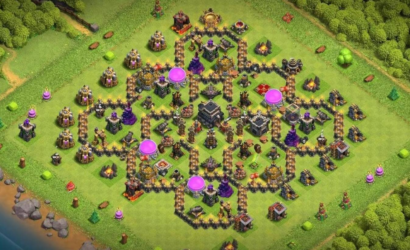 clash of clans level 9 loot protection base link