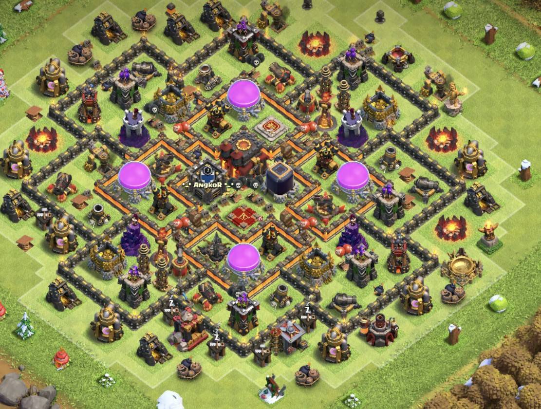 clash of clans th10 hybrid base anti everything