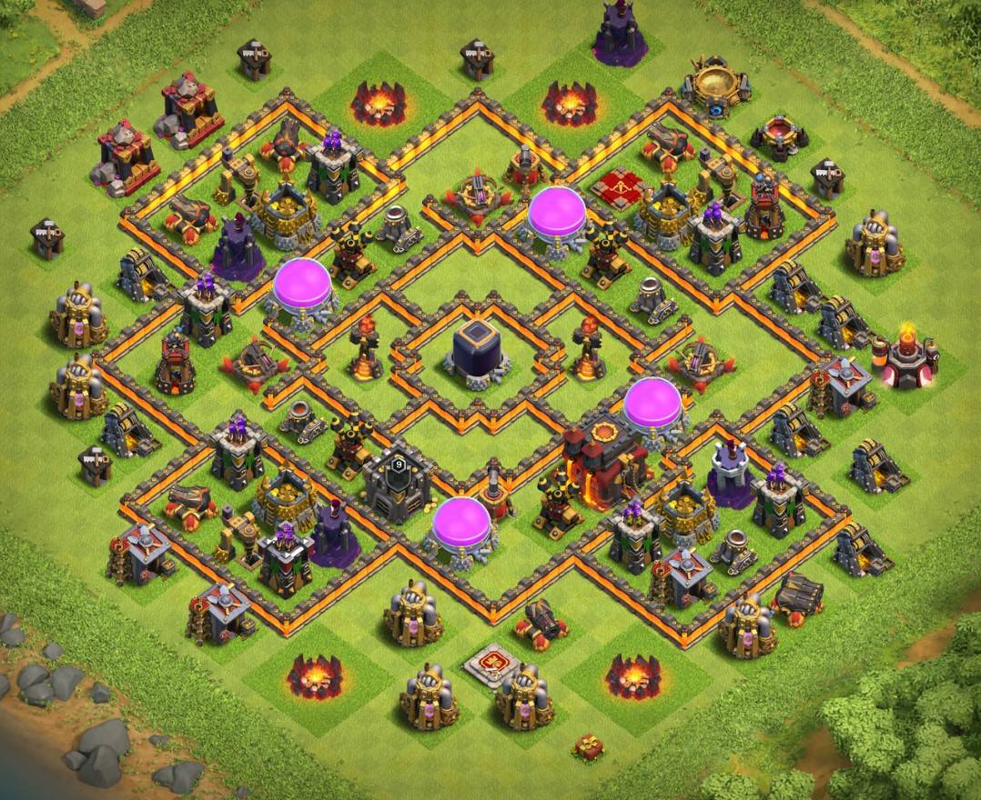 clash of clans th10 hybrid base copy link