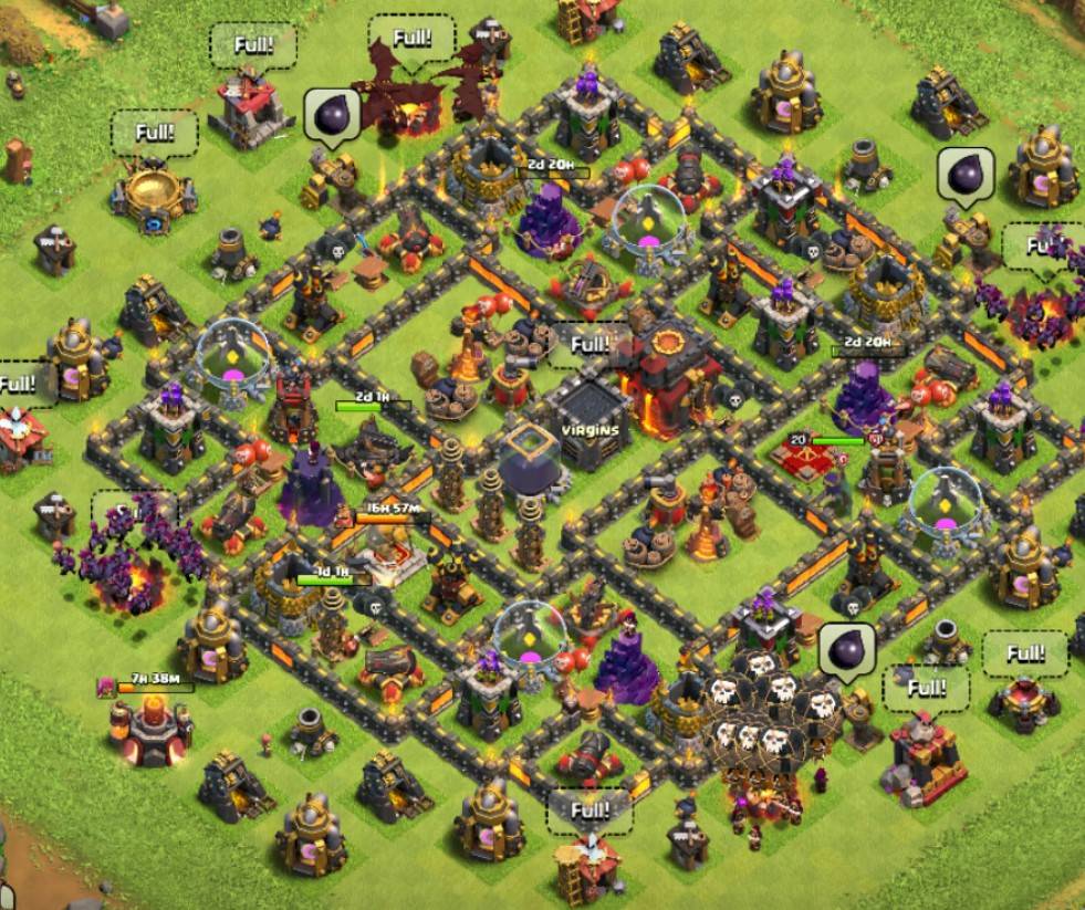 clash of clans th10 hybrid base link