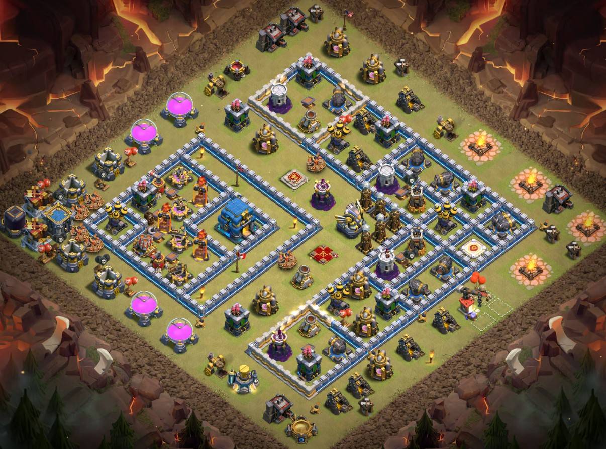 clash of clans th12 base anti everything