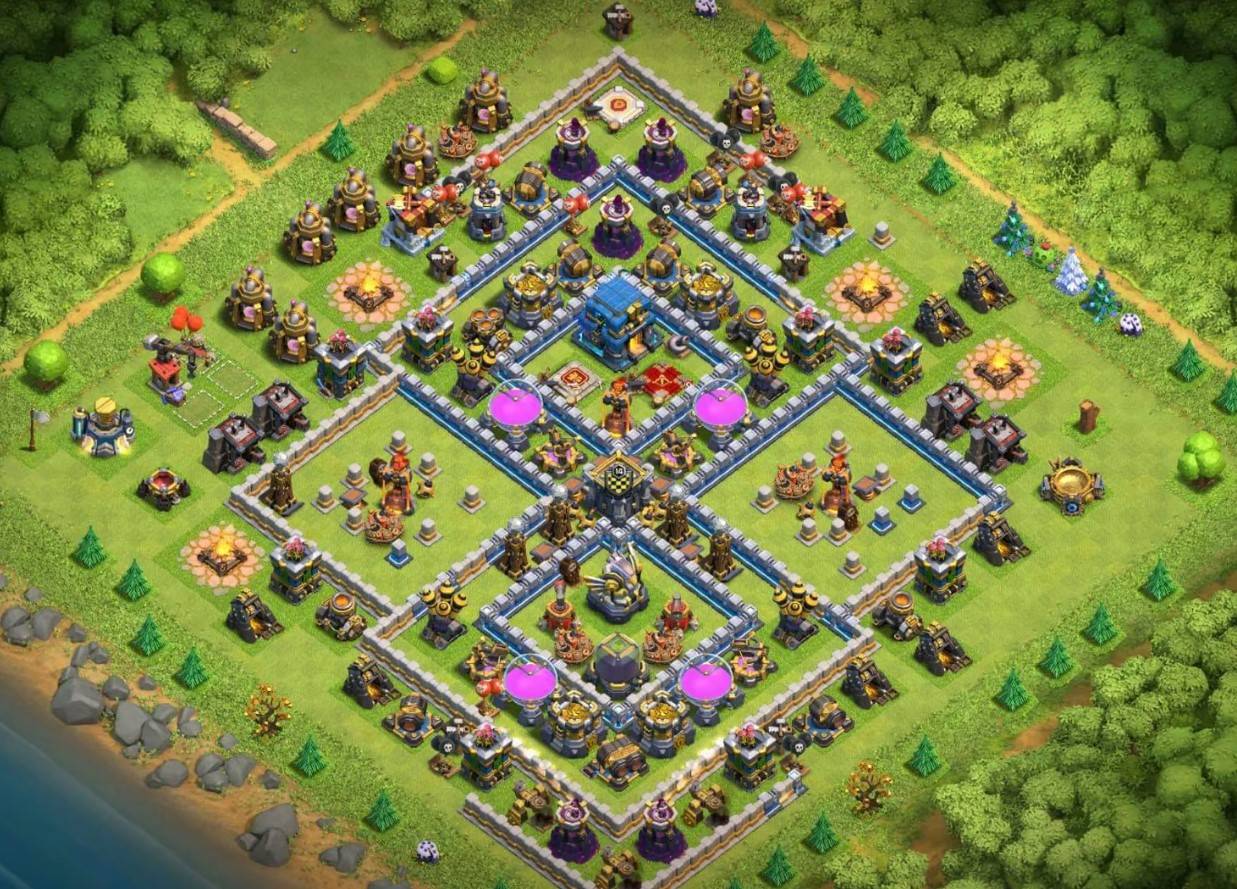 clash of clans th12 farming layout link