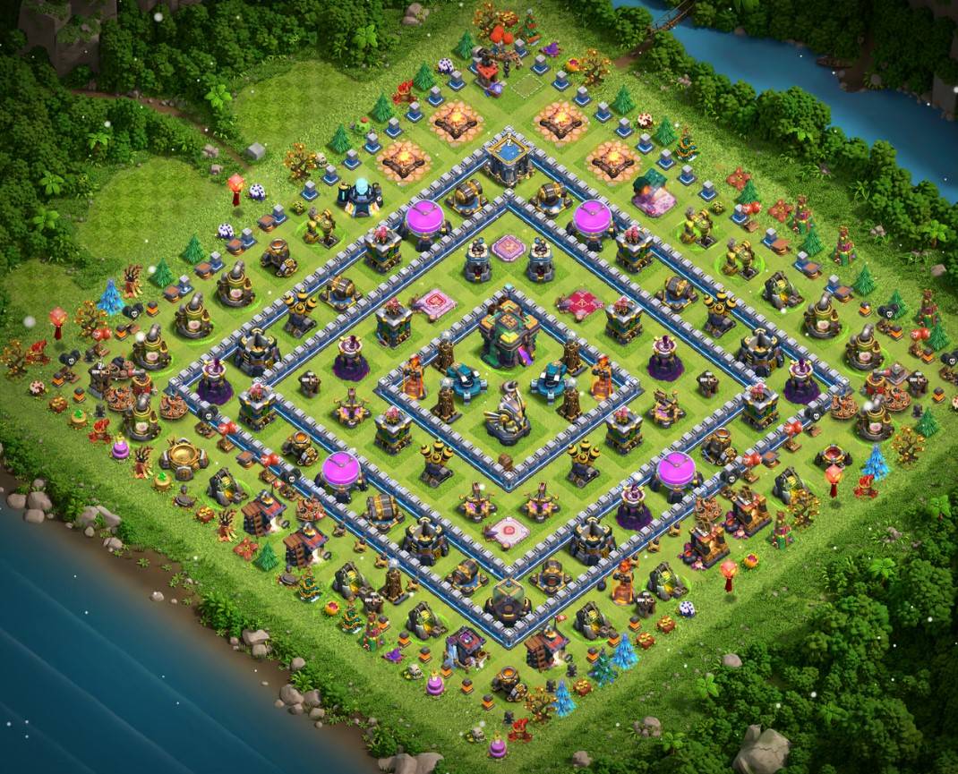 clash of clans th14 hybrid base copy link