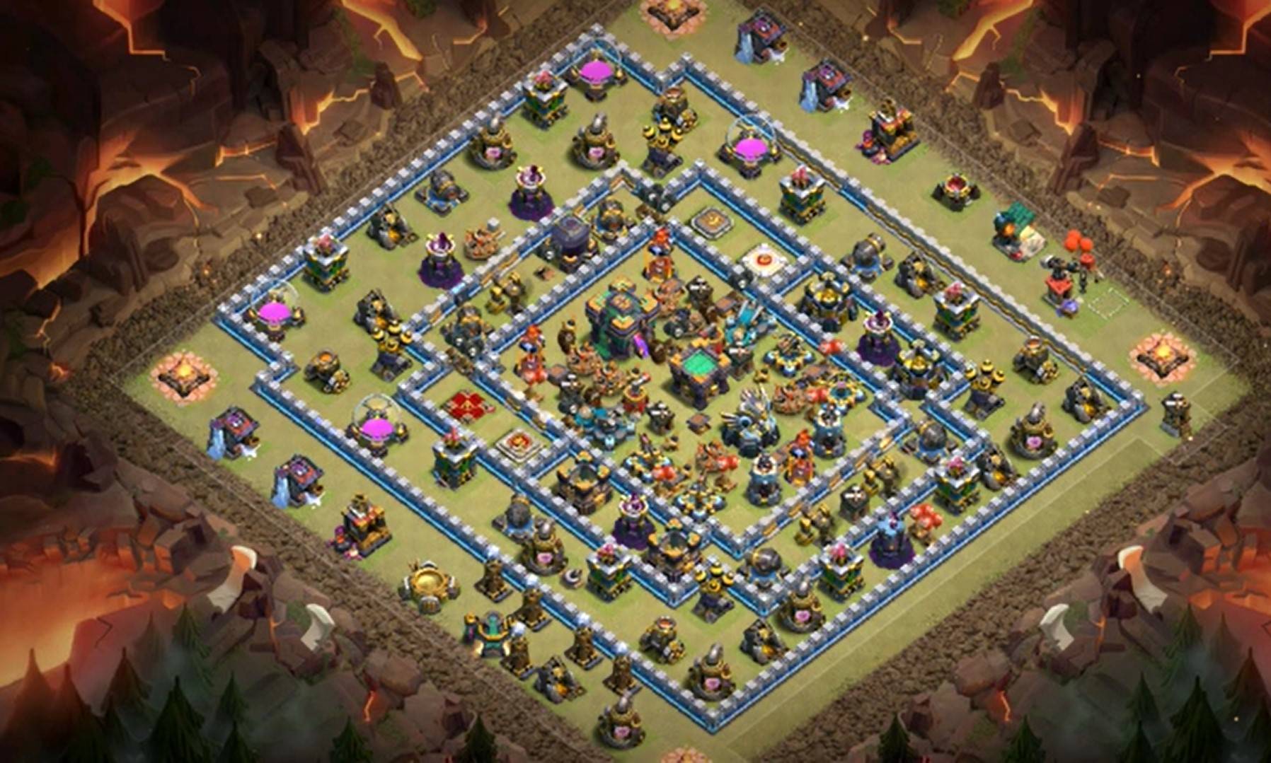 clash of clans th14 hybrid base link