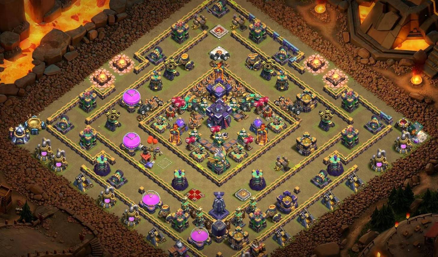 clash of clans th15 hybrid base anti everything