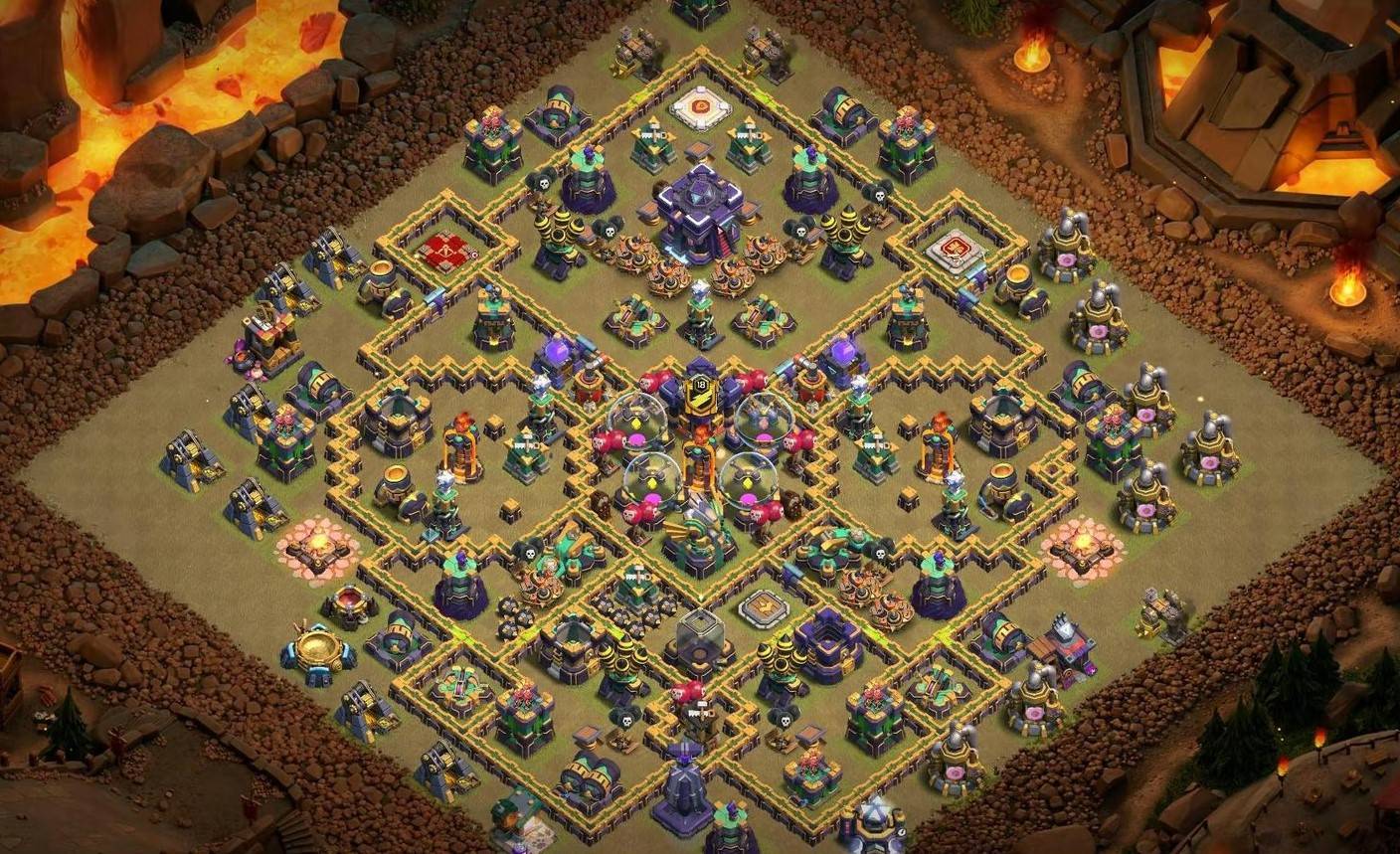 clash of clans th15 hybrid base link