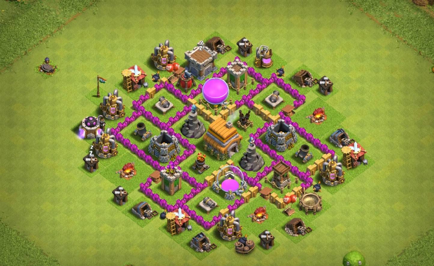 clash of clans th6 base anti everything