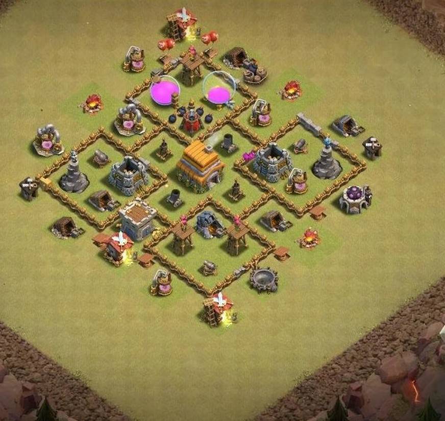 clash of clans th6 base copy link