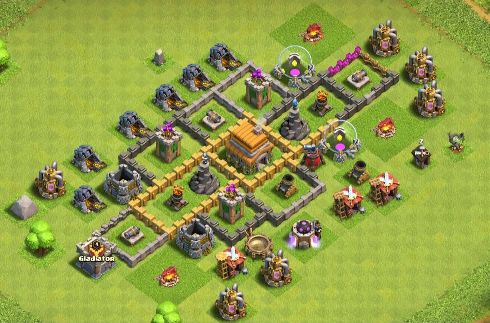 clash of clans th6 layout copy link