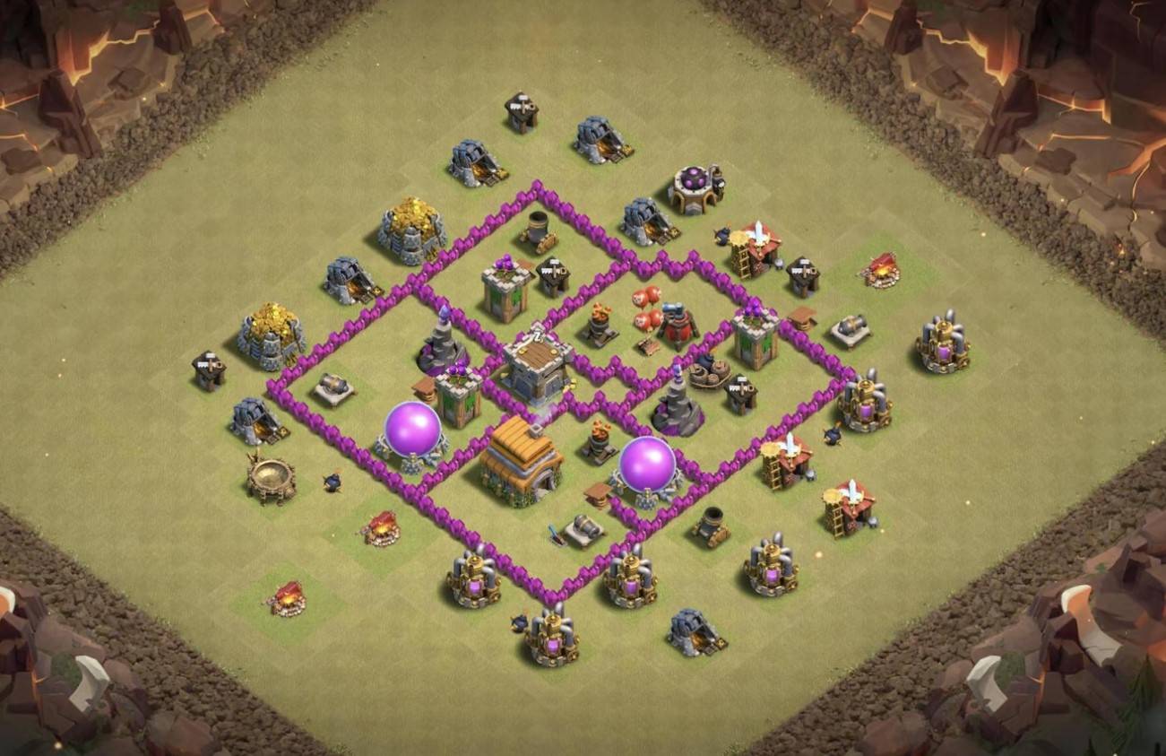 clash of clans th6 map link