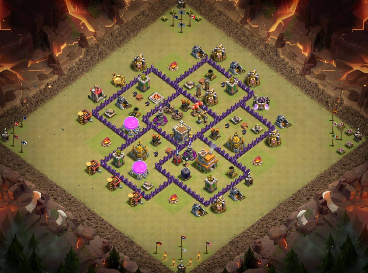 clash of clans th7 war base link