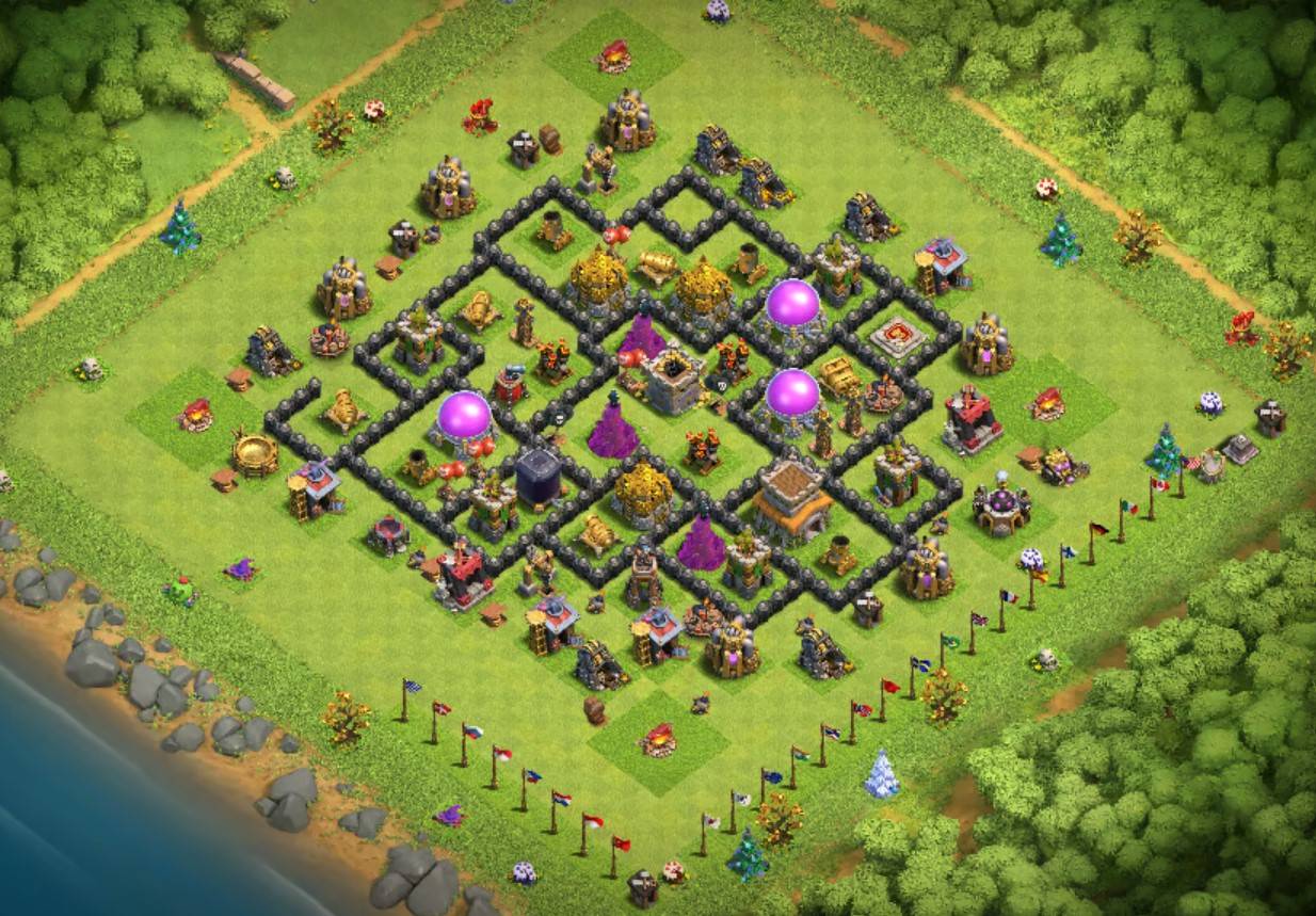 clash of clans th8 base 2023