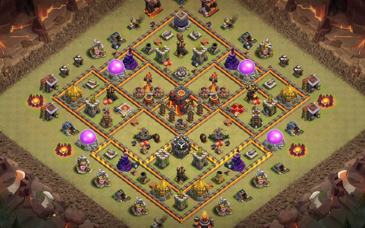 clash of clans town hall 10 base with link