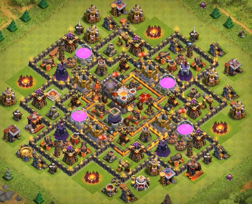 clash of clans town hall 10 hybrid base