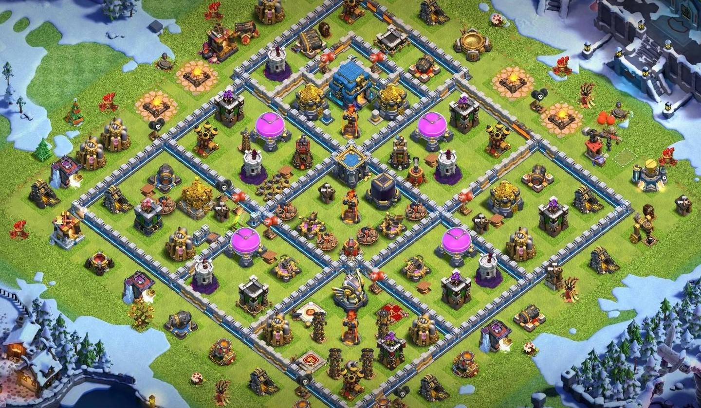 clash of clans town hall 12 farming base layout