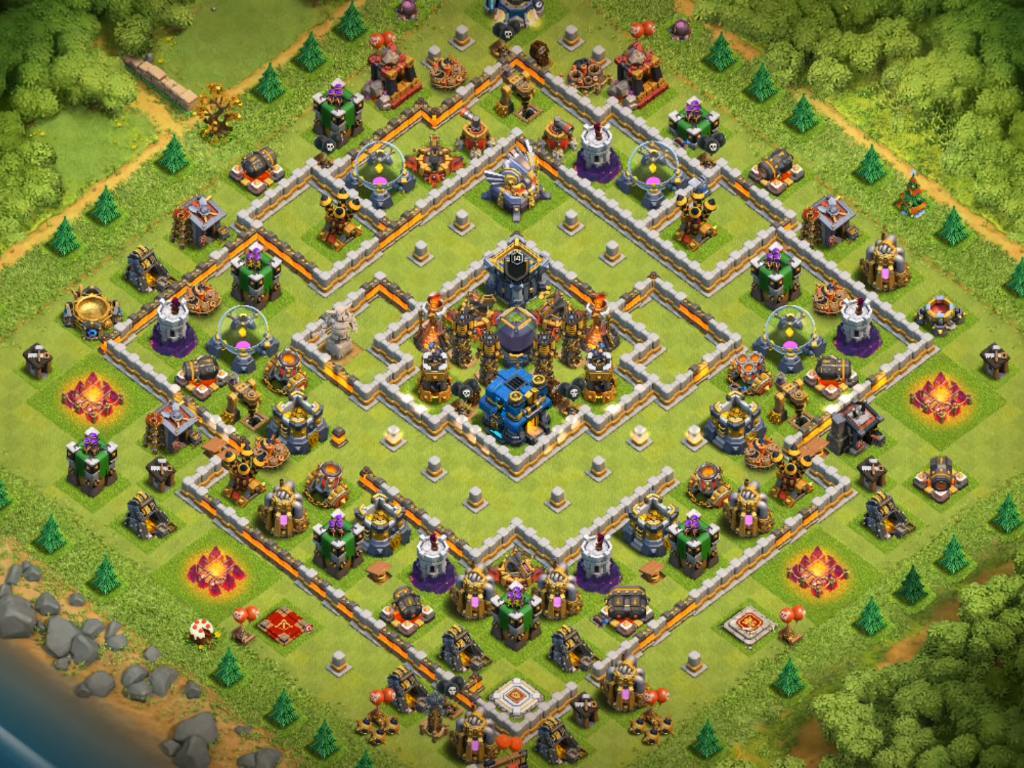 clash of clans town hall 12 farming base