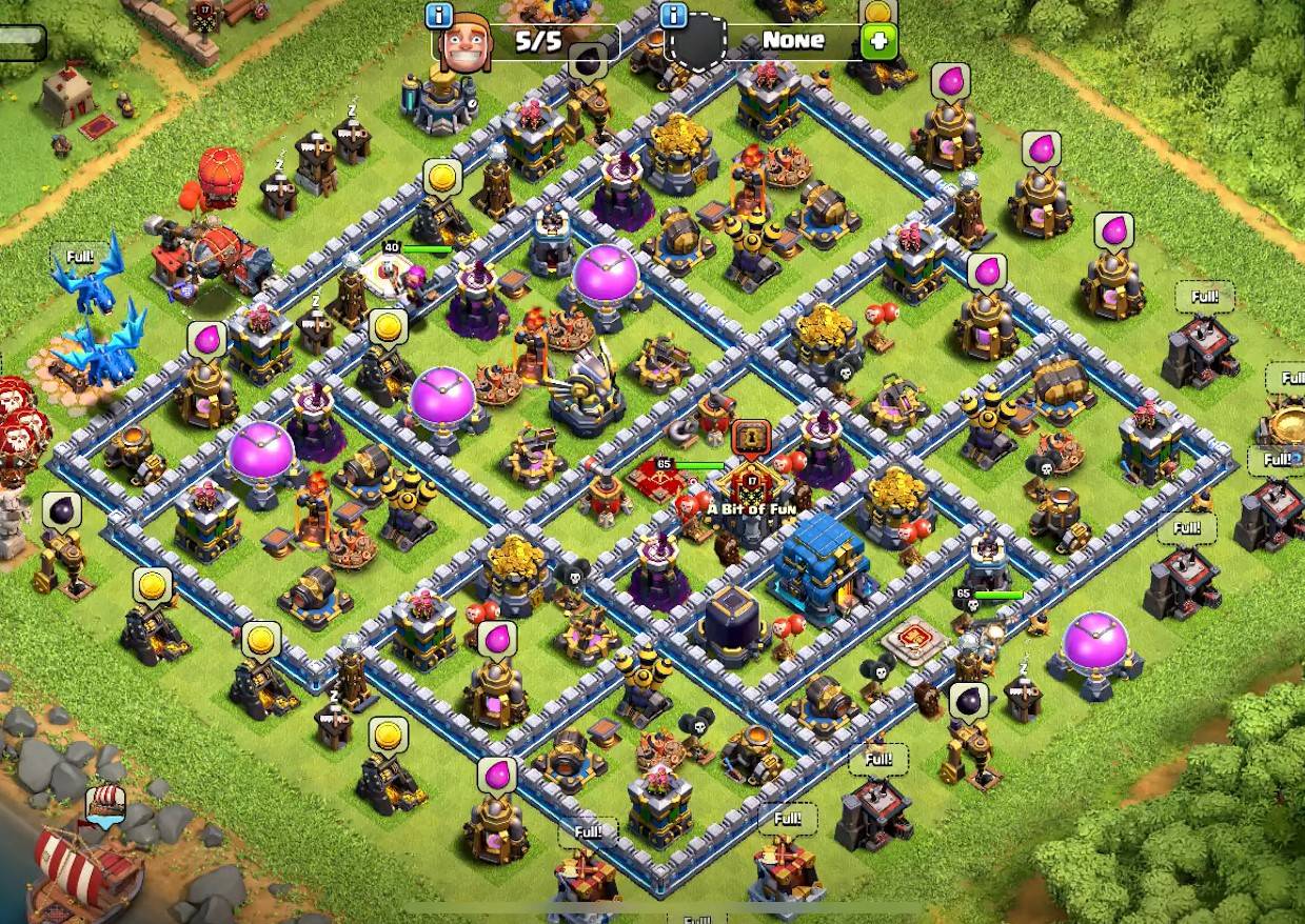 clash of clans town hall 12 hybrid base