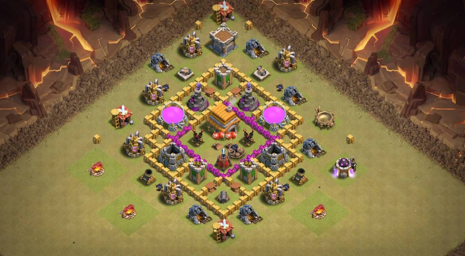 clash of clans town hall 6 farming base link
