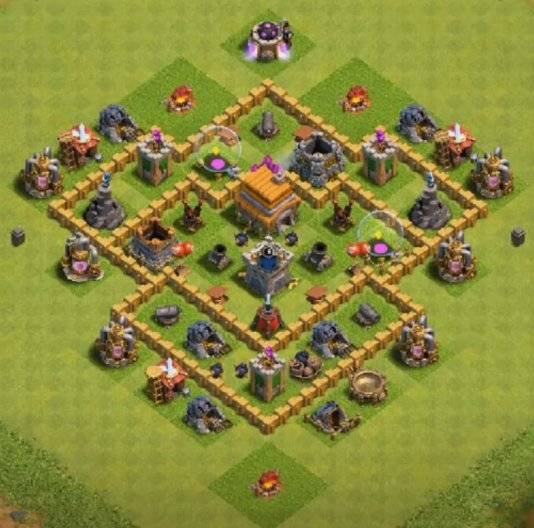 clash of clans town hall 6 farming base