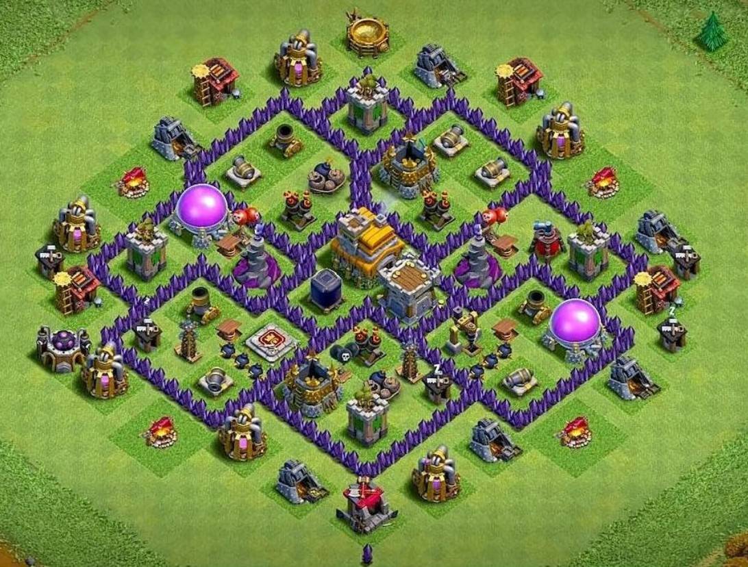clash of clans town hall 7 base with link
