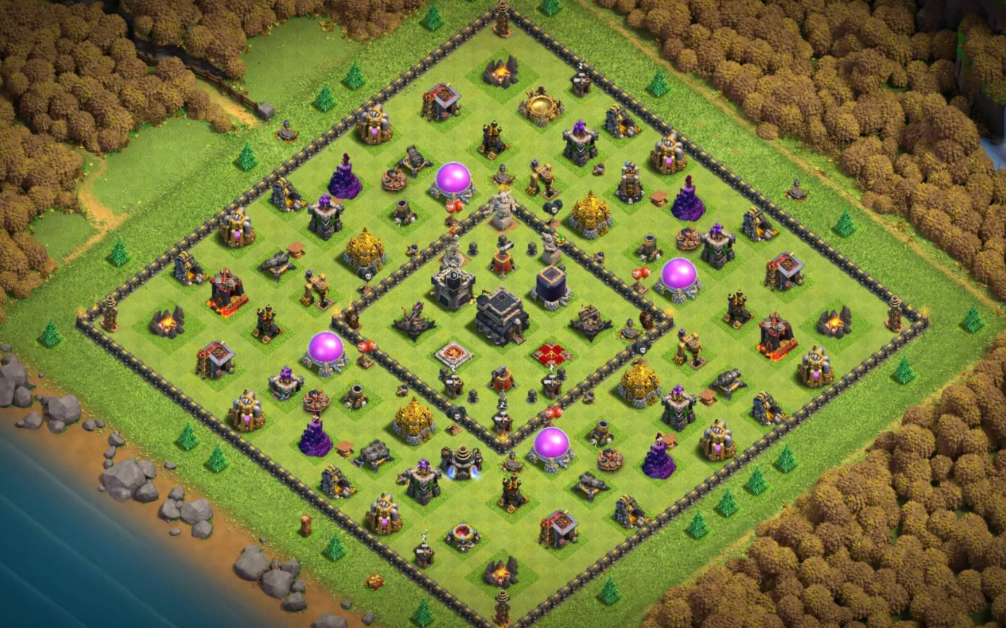 clash of clans town hall 9 farming base layout