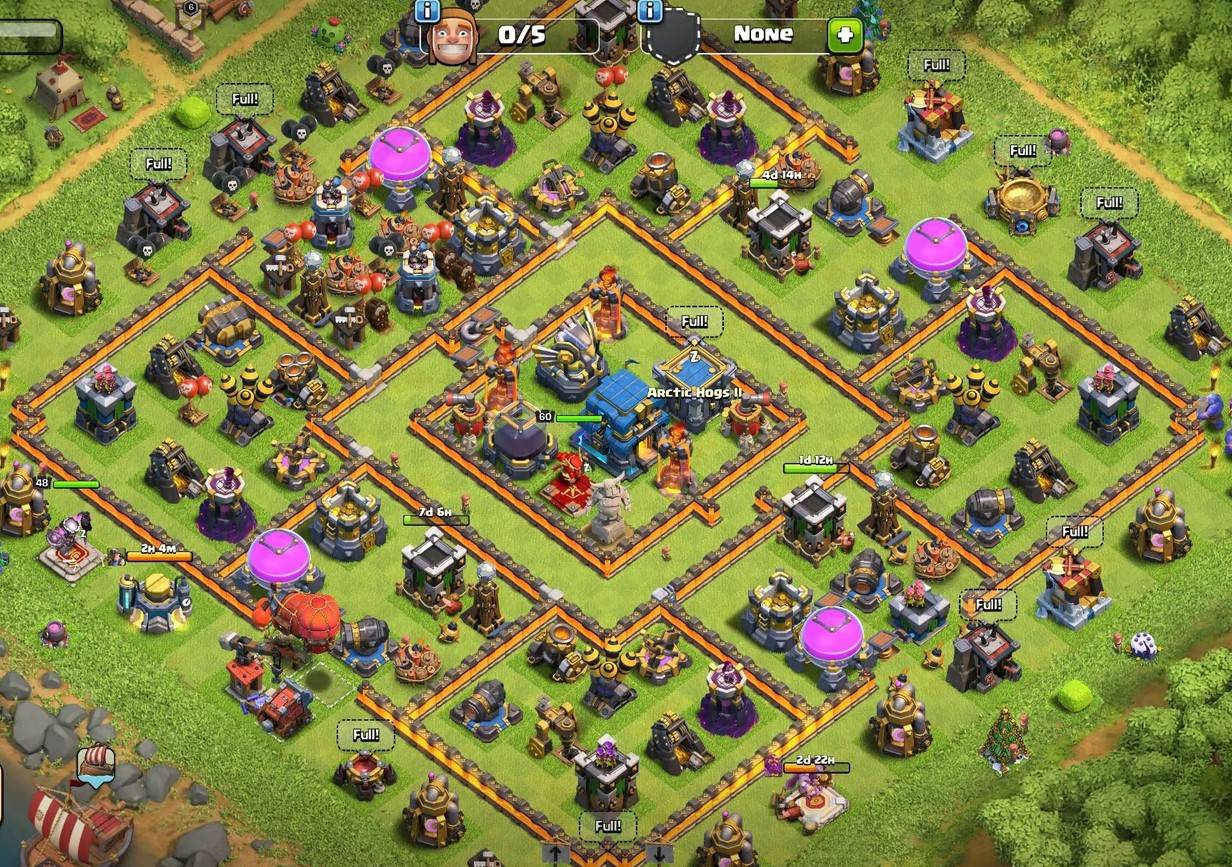 coc farming loot protection town hall 12 base copy
