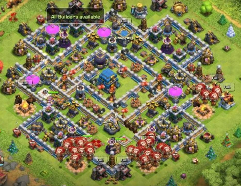coc farming loot protection town hall 12 base design