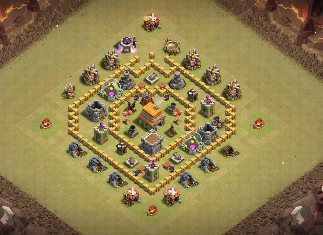 coc level 6 clan league layout link