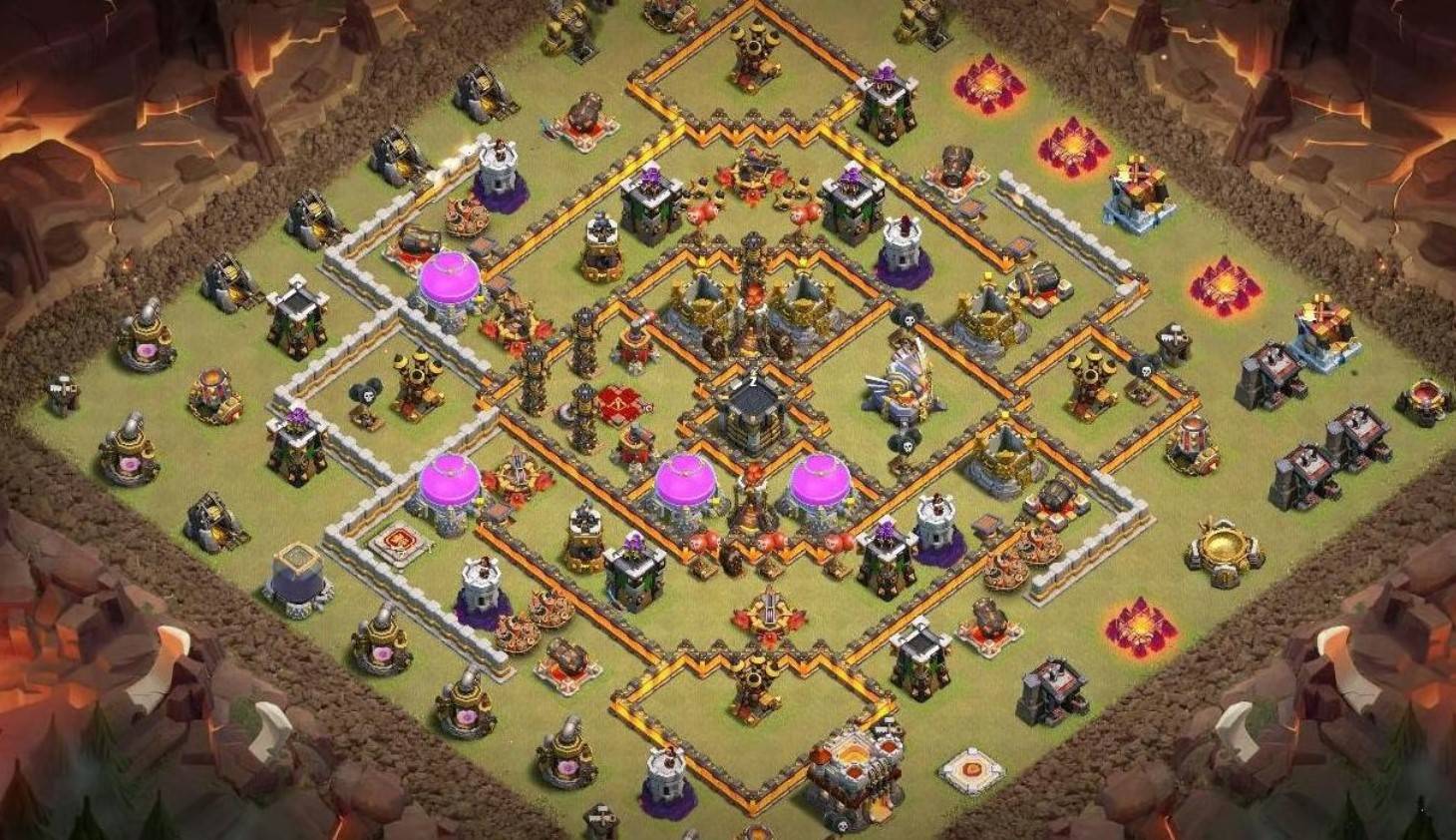 coc loot protection farming town hall 11 base layout link