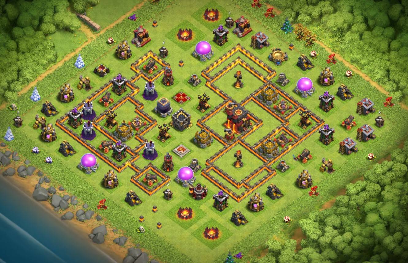 coc th10 base with link