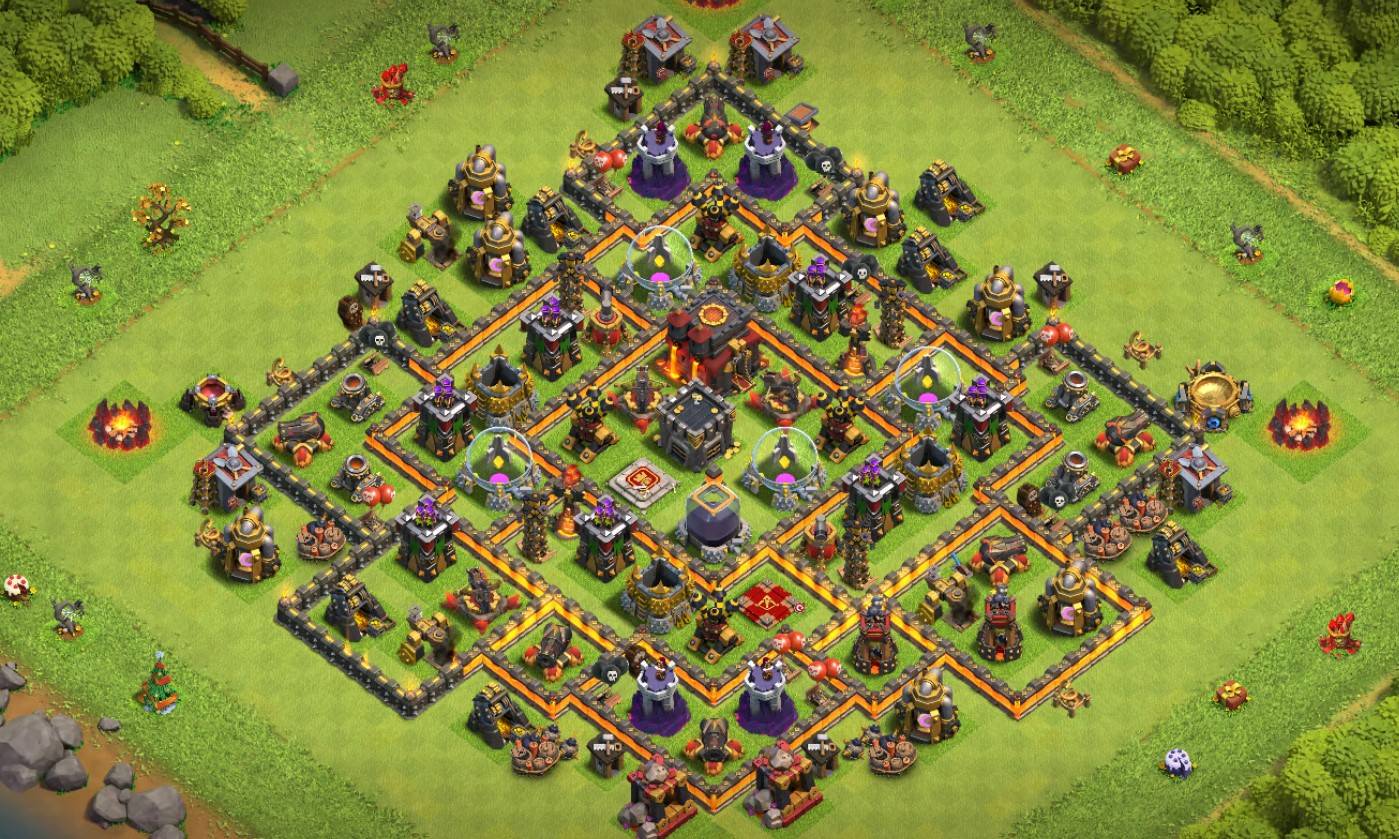 coc th10 hybrid base layout link