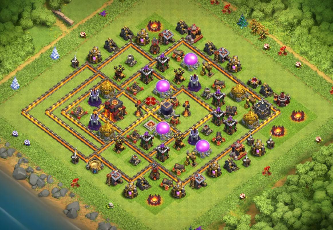 coc th10 hybrid base link 2023