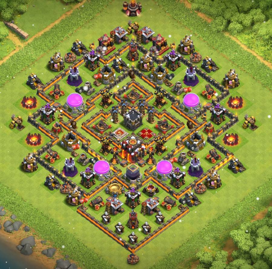 coc th10 new hybrid base