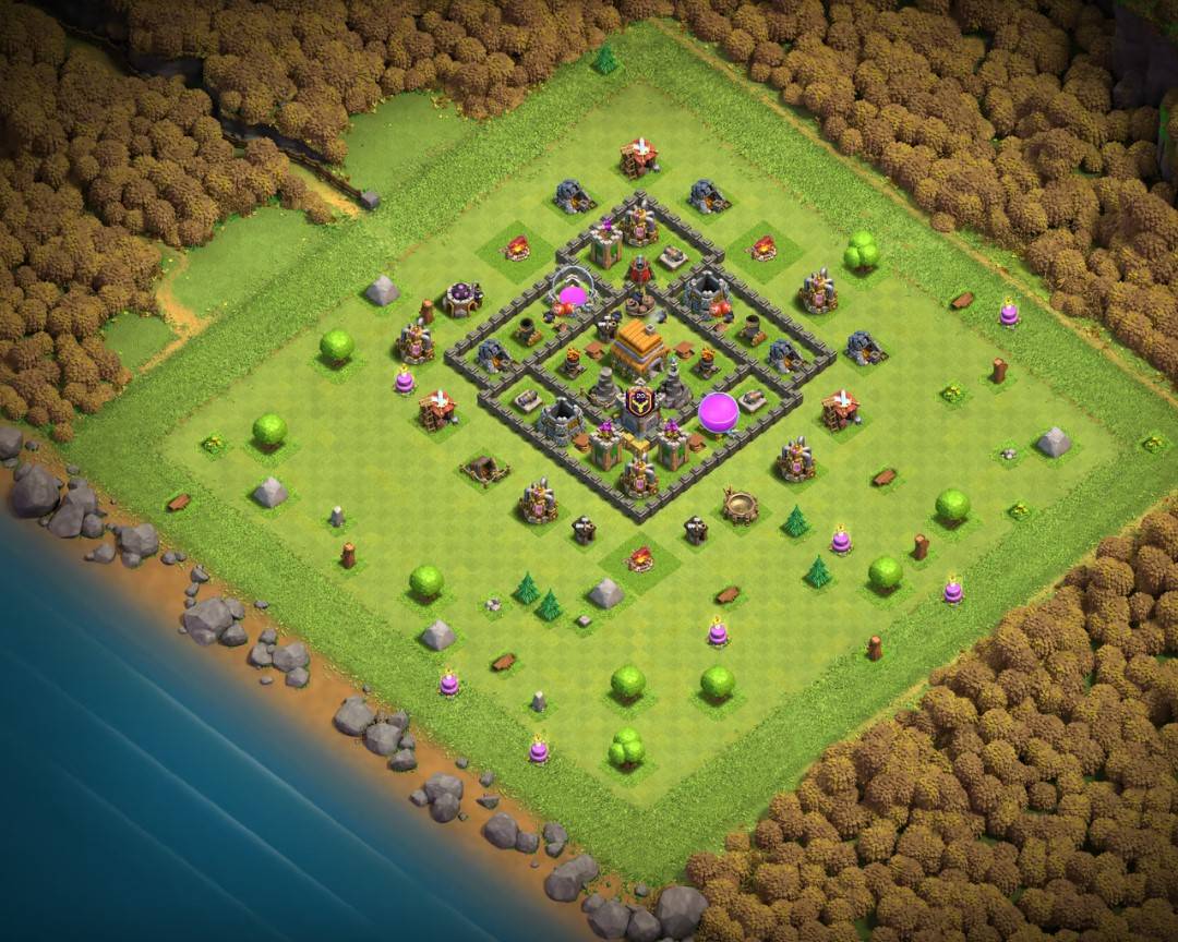 coc th6 base build