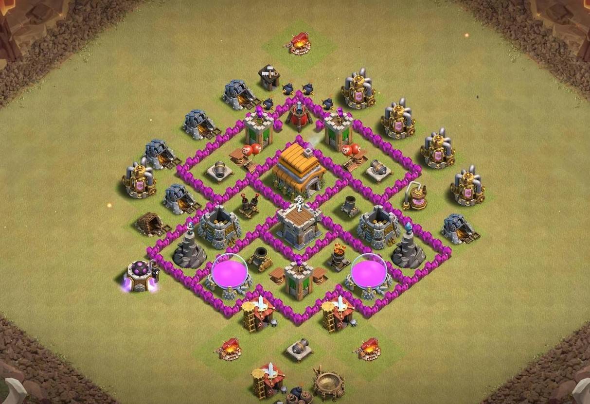 coc th6 base copy link anti 2 stars