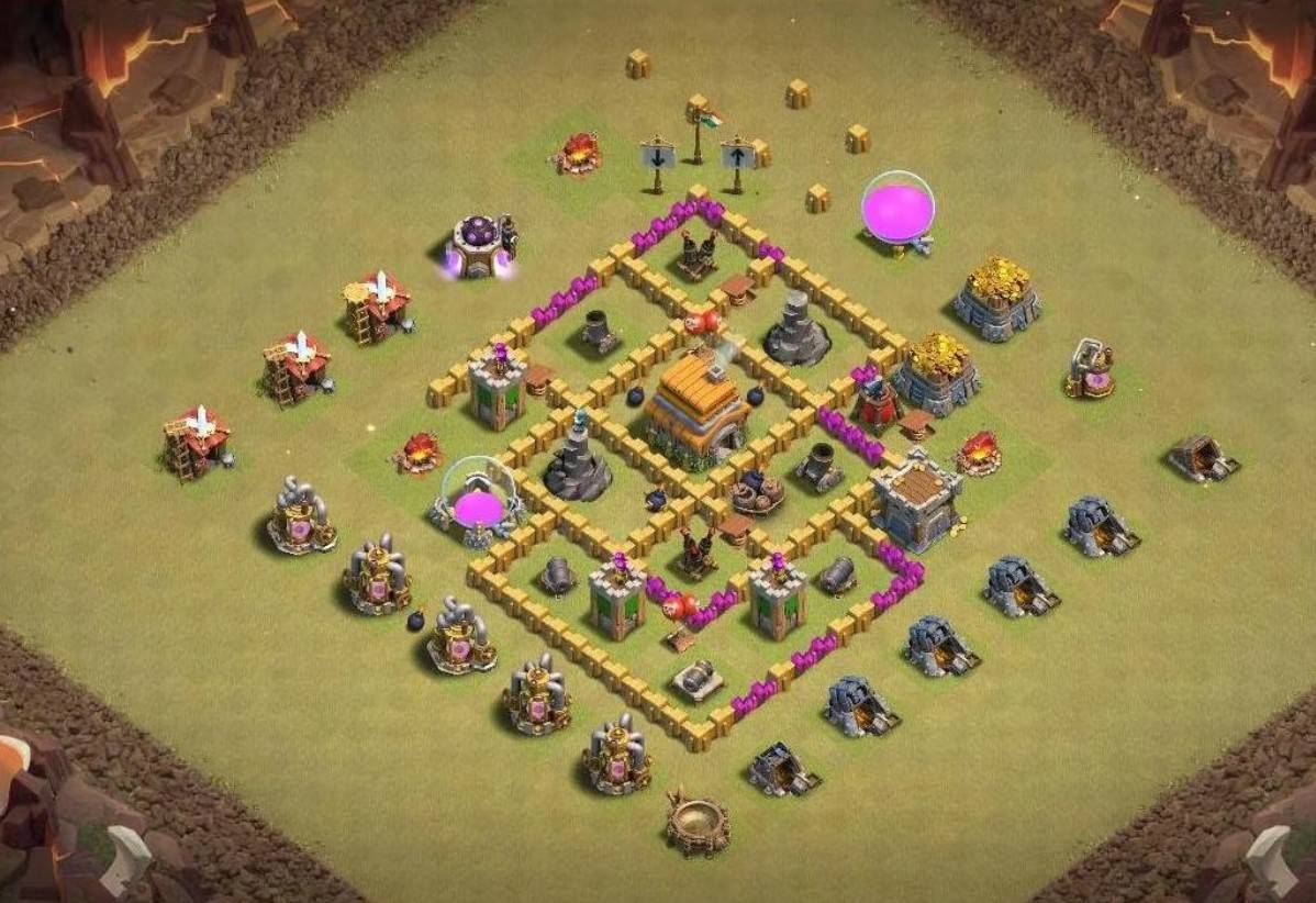 coc th6 village links for clan league