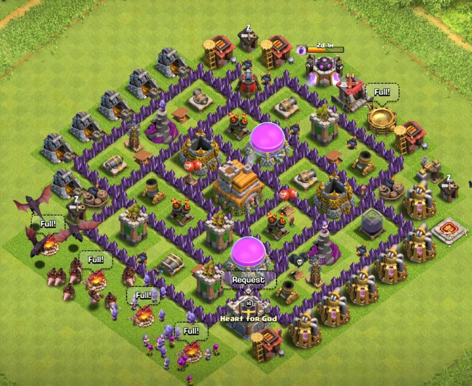 coc th7 base copy link anti 2 stars