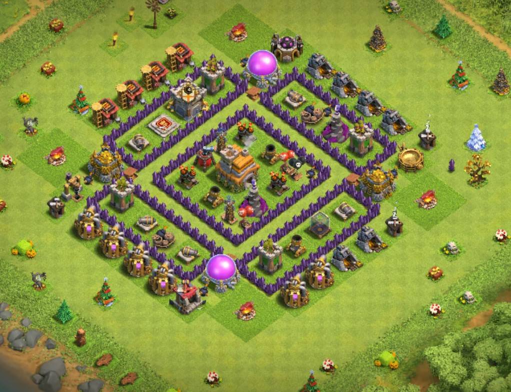 coc th7 base with link