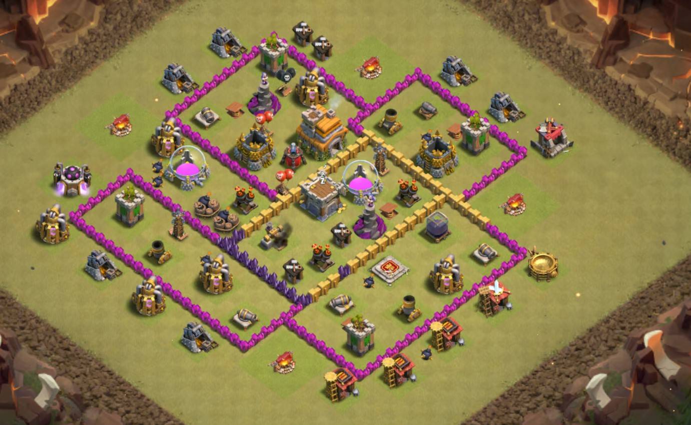 coc th7 war base build