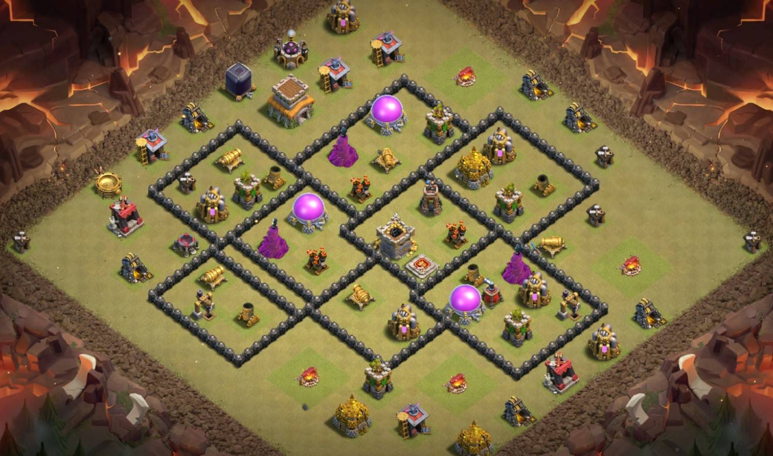 coc th8 base copy link anti 2 stars