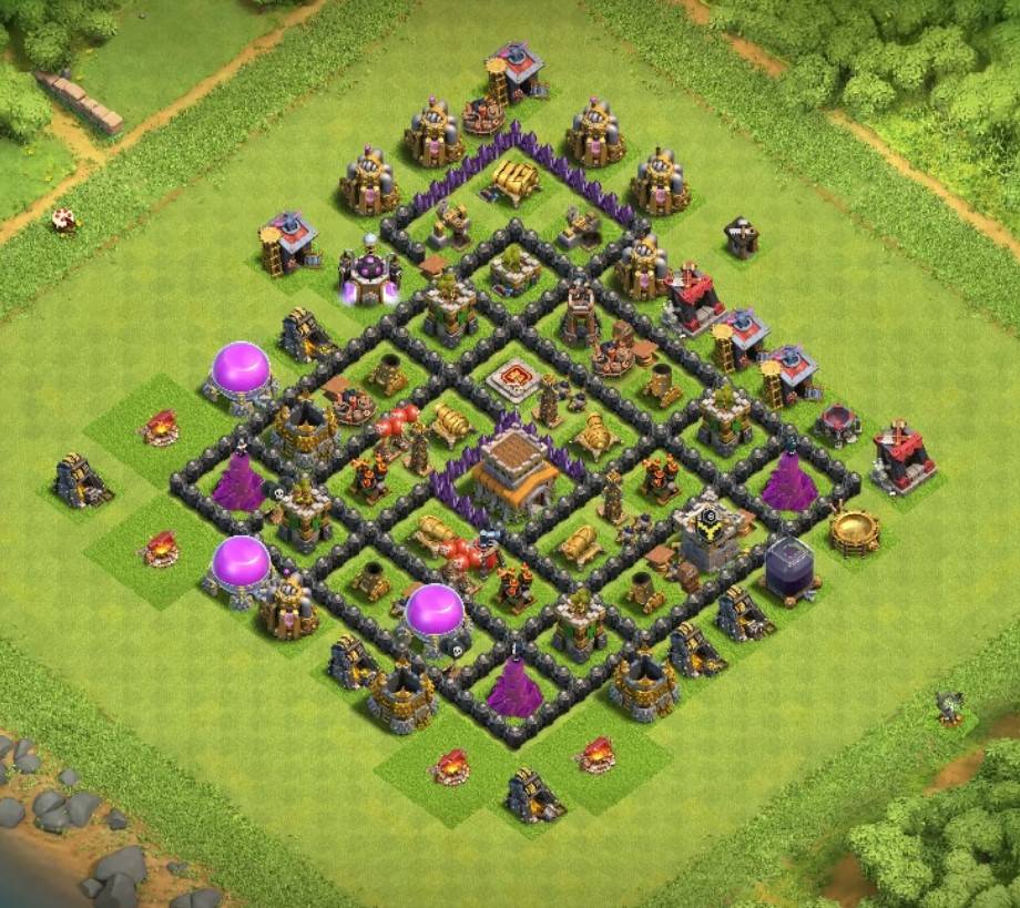 coc th8 base layout link