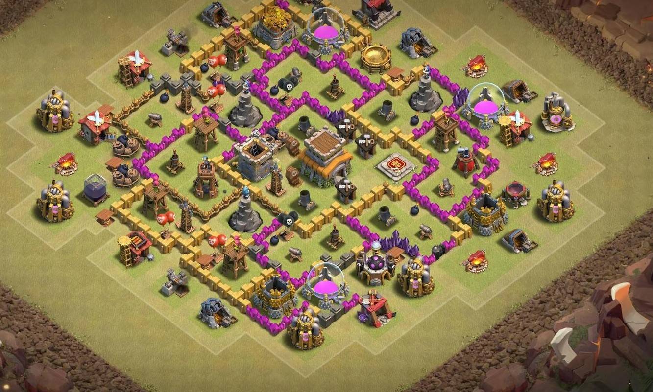 coc th8 base with link