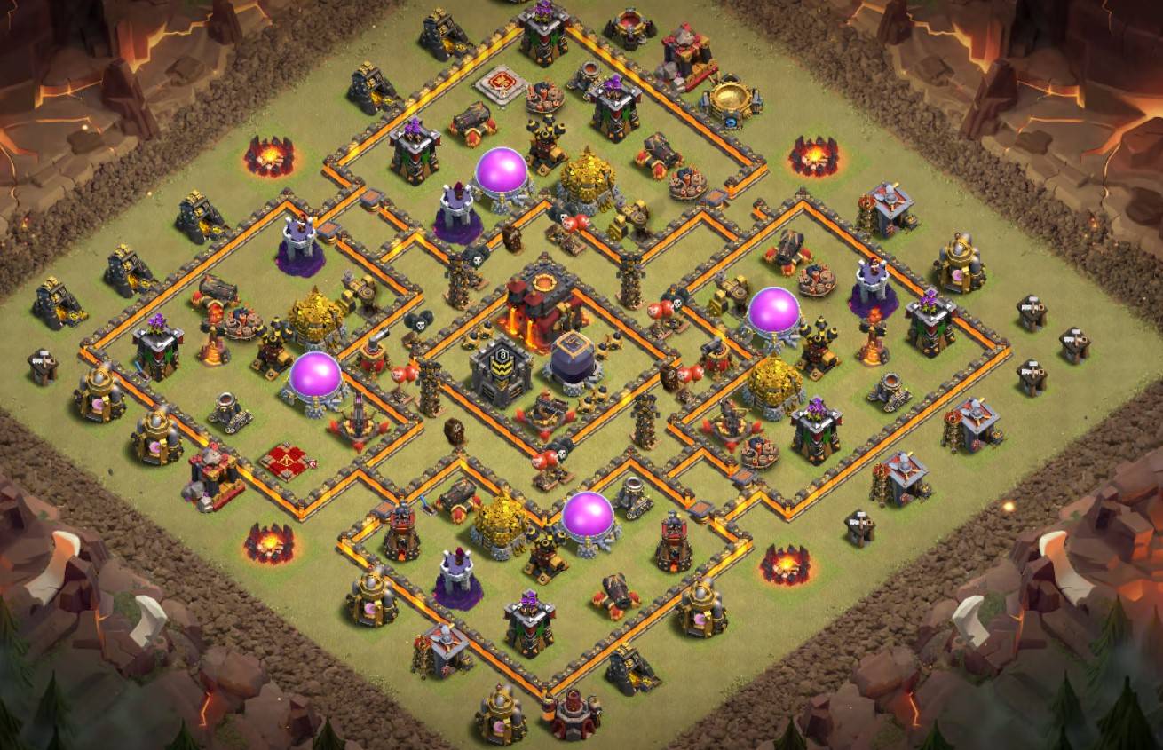 coc town hall 10 hybrid layout design link download