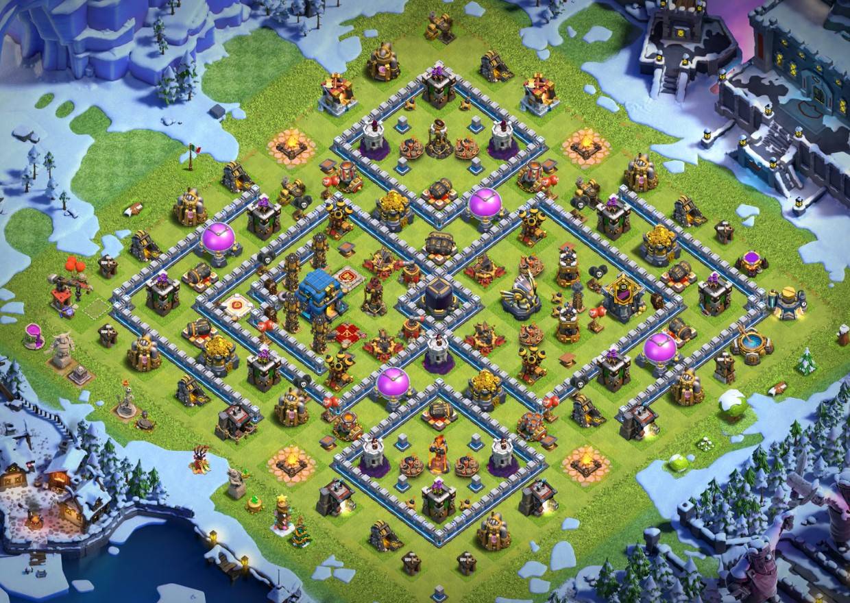 coc town hall 12 hybrid layout design link download