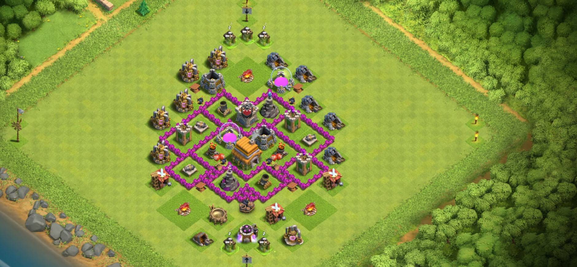 coc town hall 6 base