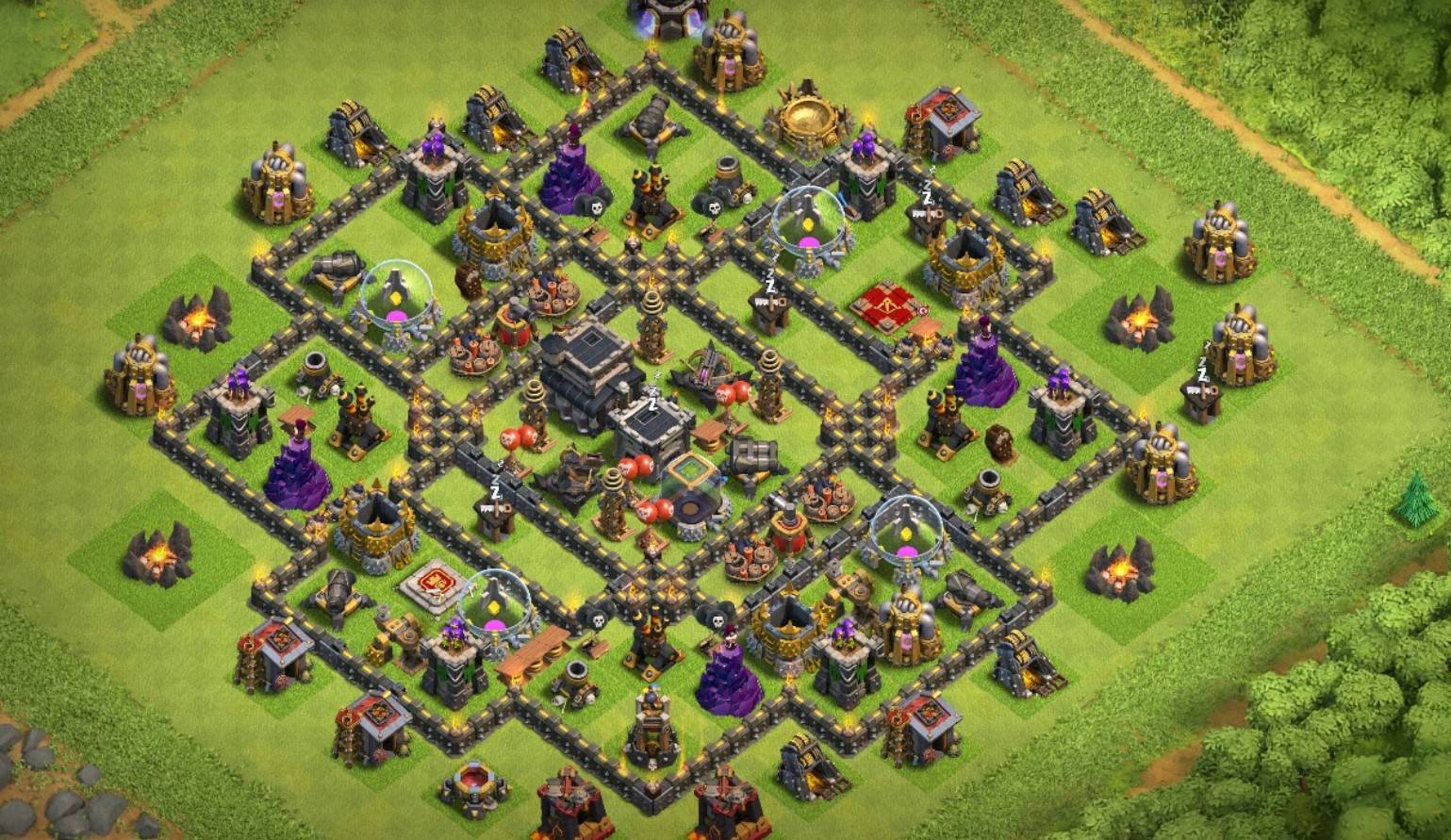 coc town hall 9 farming base