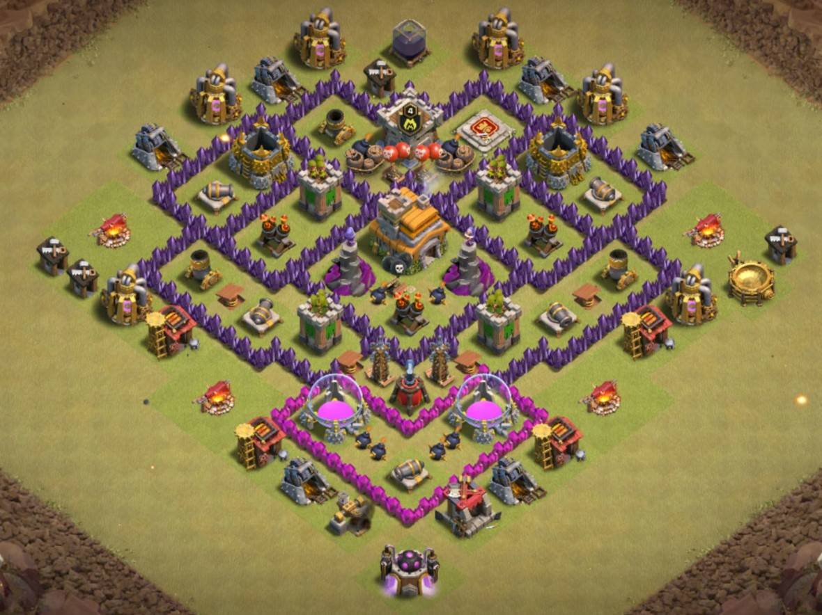 cwl th7 war base anti zap dragon