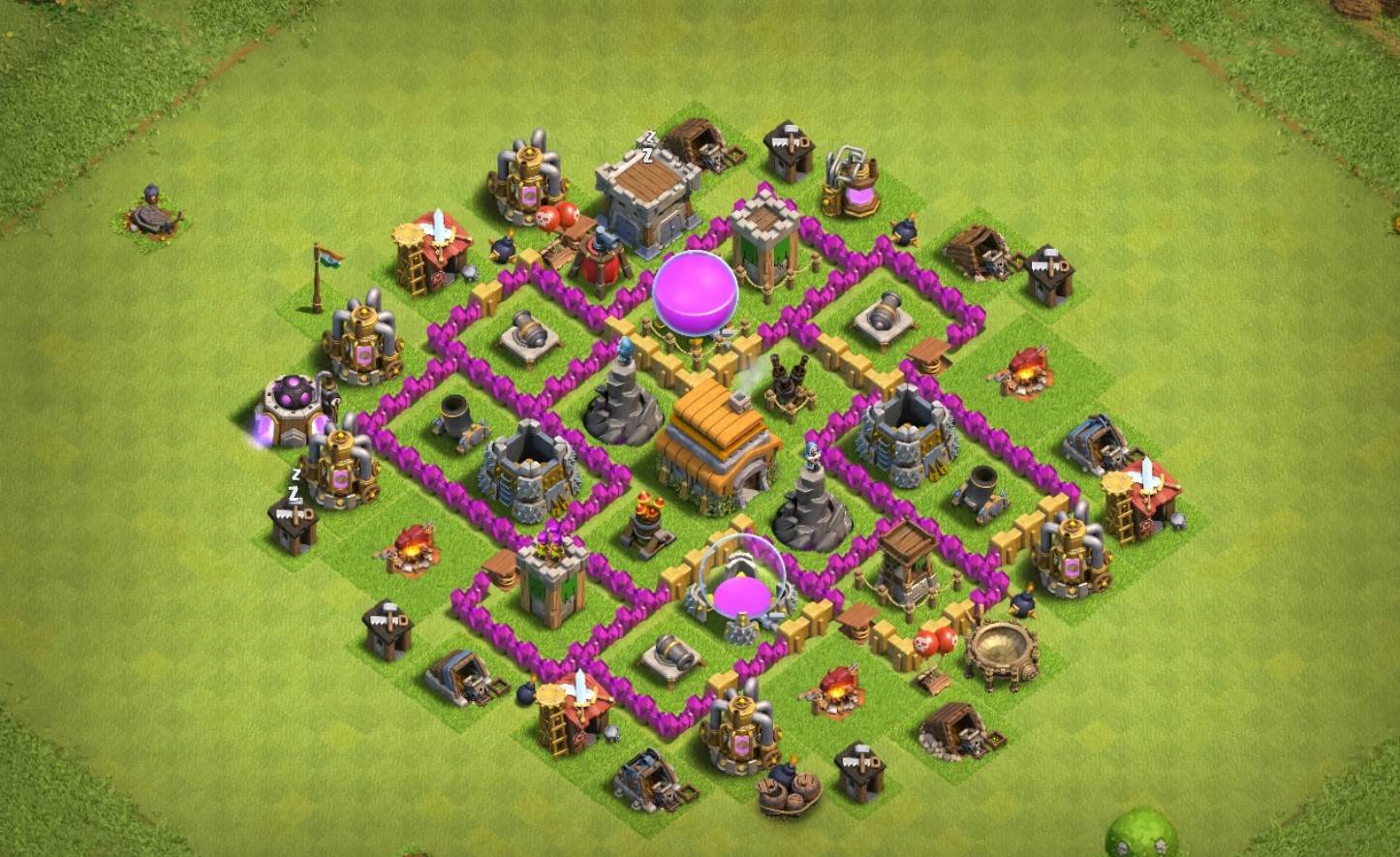 exceptional town hall 6 war base anti 2 star