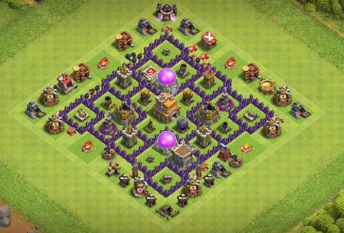 exceptional town hall 7 war base anti 2 star