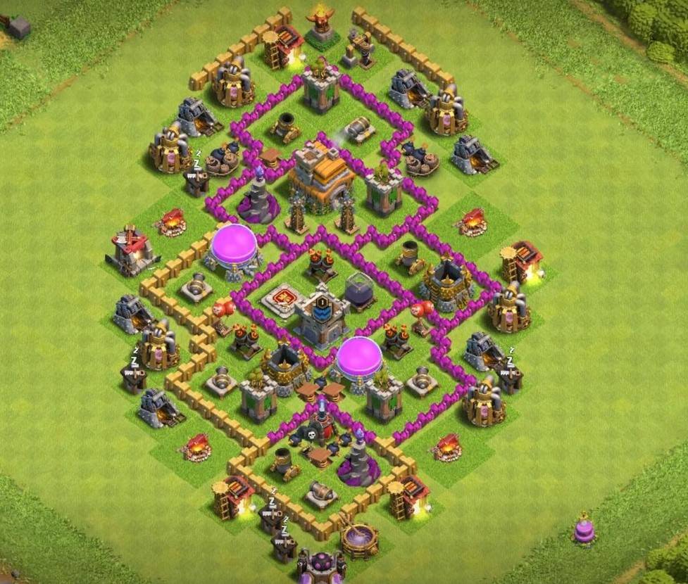 farming loot protection th7 base with link